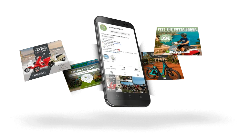 Redes sociales de Eco Rent gestionadas por Alfamark